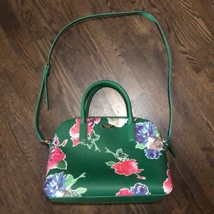 Green floral Kate spade purse